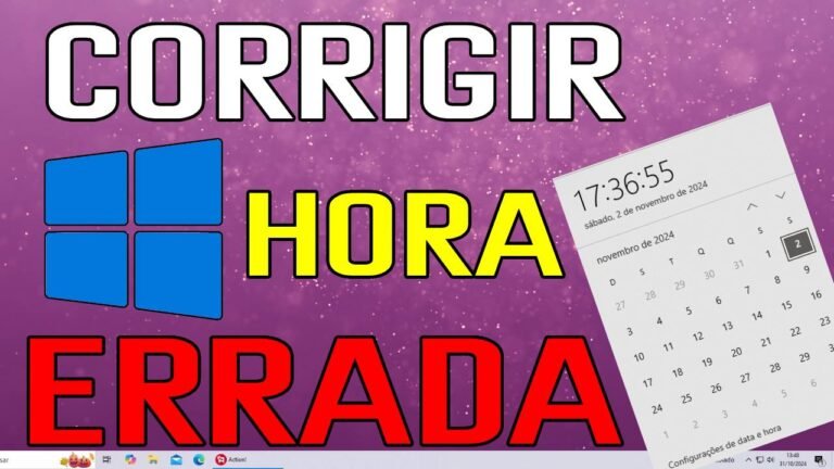 Como arrumar o horário do Windows que sempre está errado