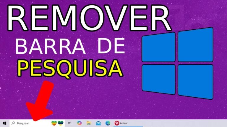 Como tirar a barra de pesquisa do Windows