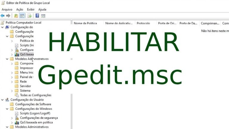 Como habilitar o gpedit no Windows 10 Home