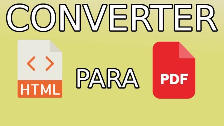 Como converter HTML para PDF